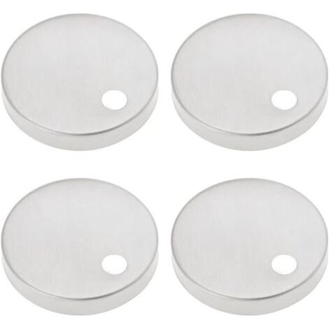 4 Pièces Couvercle Charnière Siège Toilette 55mm Diamètre Fixations Charnière Siège Toilette Couvre en Acier Inoxydable Couvertures Décoratives Fixation Supérieure Cuvette Toilette Argent (1/5)