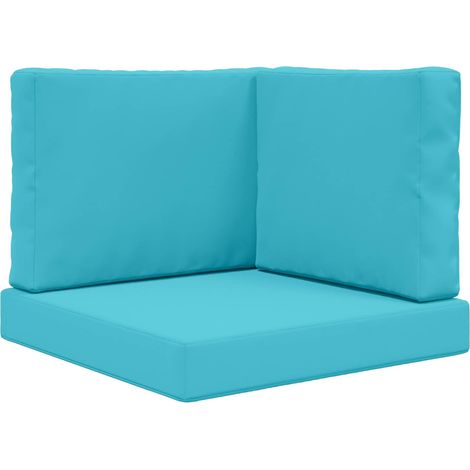 Cojín para sofá de exterior 3 pcs Tuquesa Poliéster vidaXL