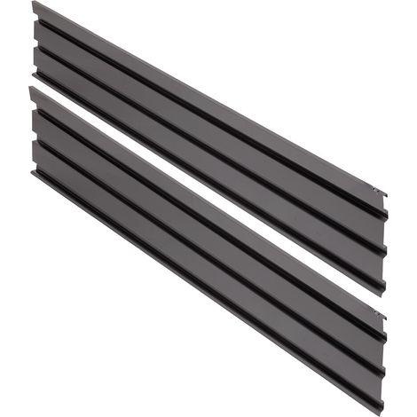 Abschluss-Element 2-tlg. zu Steckzaun 1797 x 276 mm anthr.