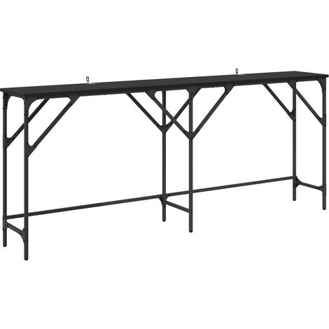 Maison Exclusive - Tavolo consolle Rovere Nero 180 x 30 x 75 cm Legno multistrato
