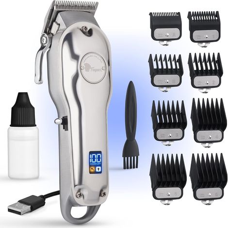 Tondeuse Cheveux Hommes Professionnel, Acier 440C Kit Barbier (1/5)