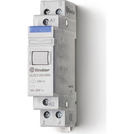 Relais modulaire 2NO 20A 24V AC AgSnO2 FINDER 222280244000PAS