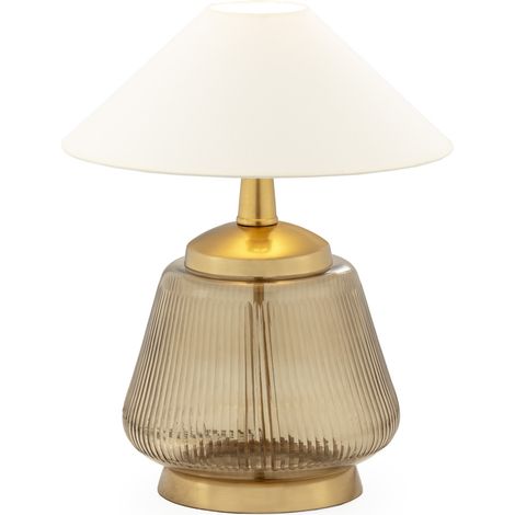 Lampara Sobremesa 26X26X40 Metal Dorado/Vidrio Verde/Sin Pantalla (1/3)