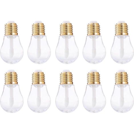 Lot de 10 flacons de gloss en plastique pour la création de vos propres contenants à rouge à lèvres.-4.8X2.7CM-Golden