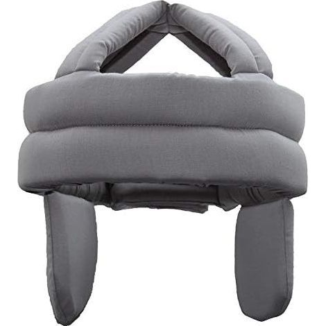 Casque de Protection pour Personnes Âgées Casque de Sécurité Anti-chute Chapeau de Protection de Tête Coton Respirant Chapeau Anti-collision Vieil Homme avec Protection Auditive,Taille Ajustable,Gris- (1/3)