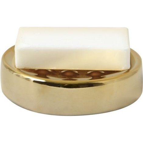Porte savon céramique TUBE Or brillant Spirella