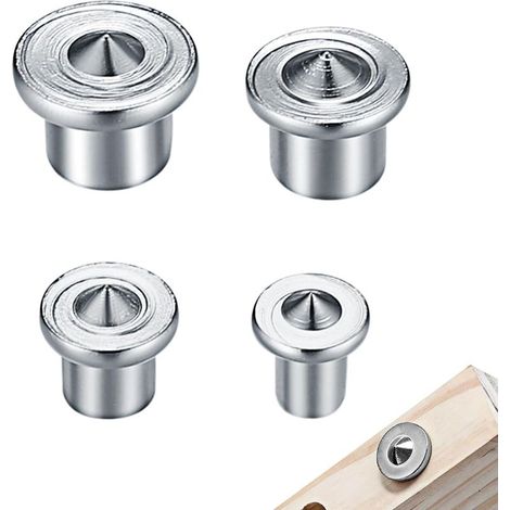 24 Pièces Pointes de Centrage pour Tourillons en Bois, Outil de Marquage et d’Alignement, Centreurs pour Perçage Précis, 6/8/10/12 mm (1/5)