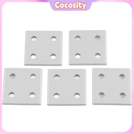 Plaque de connexion verticale 4 trous - COCOSITY - Lot de 5 - Aluminium - Résistance chaleur & corrosion - Connexion rapide (1/5)