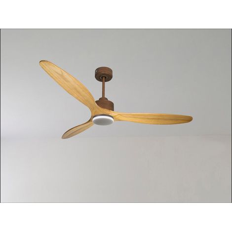 Modulo de KlassFan - Super déstratificateur d'air, avec Lumière chrome brossé et bois idéal pour 25 à 40 m² KLDC3P2WoL2Ch (1/5)
