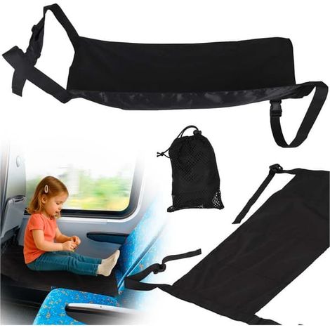 Tapis de voyage pour enfants - agrandit le siège en avion et en train, noir (1/4)