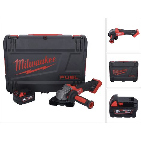 Milwaukee M18 FSAG115X-501X Akku Winkelschleifer 18 V 115 mm Brushless + 1x Akku 5,0 Ah + HD Box - ohne Ladegerät