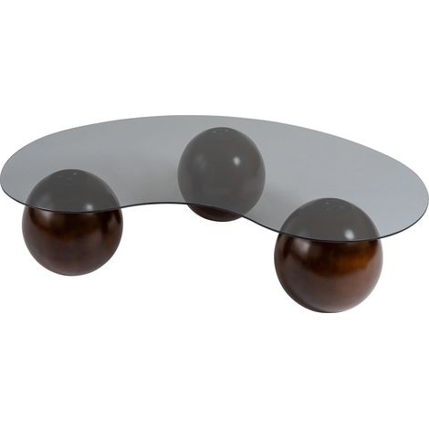 Table basse en verre "Sphere" - 120 x 70 x 30 cm - Marron (1/4)