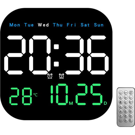 Horloge murale numerique design moderne minimaliste decoration interieur maison chiffres Multicolore (1/5)