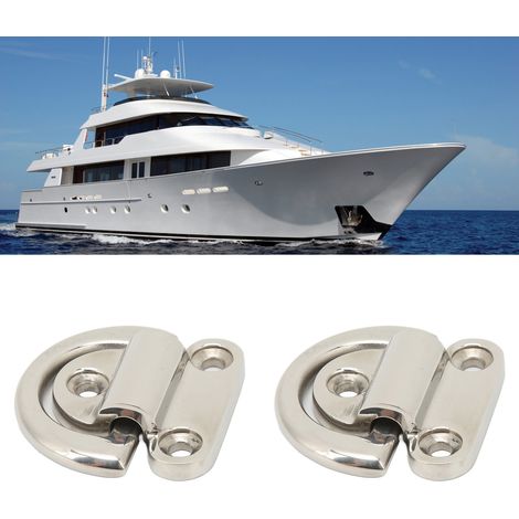 Marine-Fittings, einfache Edelstahl-Verbindungsringe 6058 mm, paarweise erhältlich, geeignet für Boote und Yachten. (1/5)