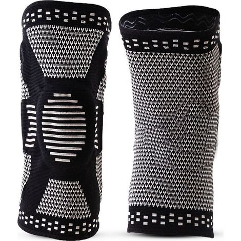 Genouillère professionnelle pour homme et femme avec coussinets en gel rotulien et stabilisateurs latéraux, genouillères de qualité médicale pour la course,les déchirures du ménisque,l'arthrite Noir 2 (1/5)