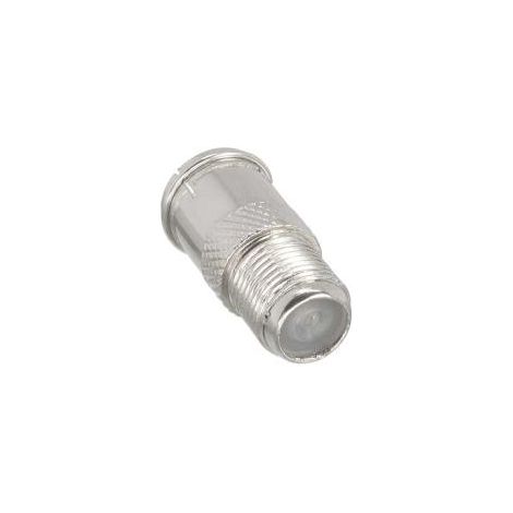 Adaptador inline adapter f-quick stecker to f-buchse tipo macho/hembra metal (1/3)