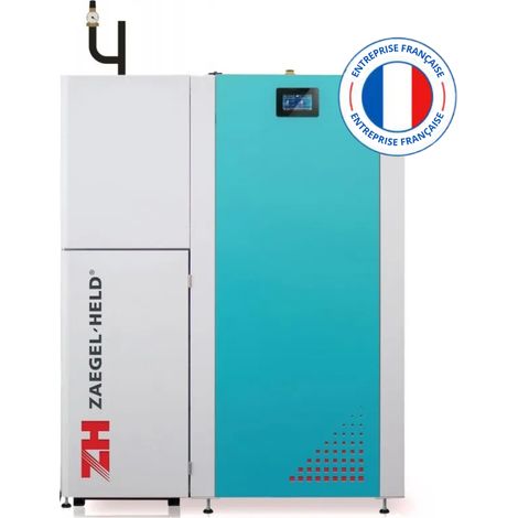 Chaudière à granulés 17 kW – Rendement 93,8% – Classe énergétique A+ – Capacité réservoir 240 L – Nettoyage automatique – Zaegel Held