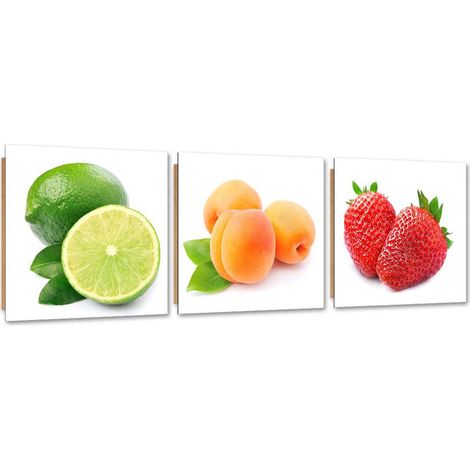 Quadro deco panel 3 parti, Frutta succosa - 150x50 (1/5)