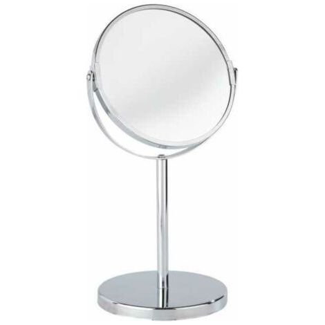 Miroir grossissant x3 Assisi, miroir grossissant sur pied, Ø 16 cm, Acier, 18,5x34,5x15 cm, Chromé (1/5)