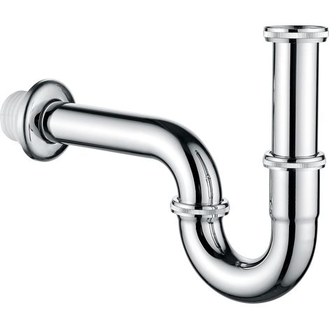 Ibergrif Sifone Lavabo Bagno Acciaio Inox 1 1/4" x 32mm, Scarico Universale con Guarnizione in Silicone, Sistema Anti-Odore e Anti-Intasamento, per Cucina e Lavello, M20506 (1/5)