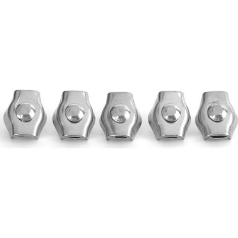 5PCS Bride de Câble Simplex Inox Marine Fixation Clips pour Appareils de Levage 3mm (1/5)