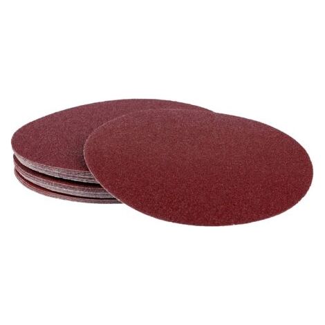 Lot de 50 disques abrasifs - 225 mm de diamètre sans trou - Assortiment de 10 x grain 40/60/80/120/180/ pour ponceuse à col (1/5)