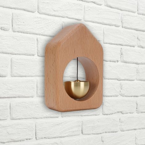 [Sonnette de Magasin] Sonnette Douce et Agréable Bois Hêtre Bronze Belle Design Simple pour Entrée Maison Commerce (1/5)