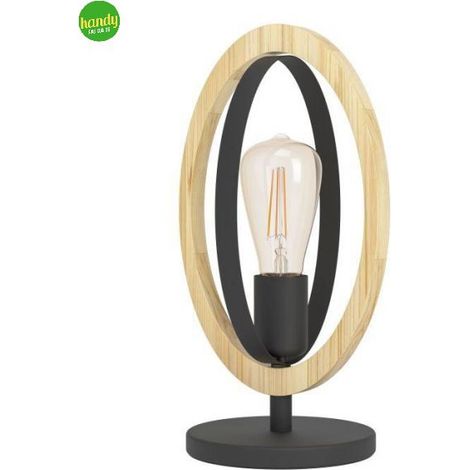 Lampada da Tavolo Basildon Eglo 3xE27 Nero (1/5)