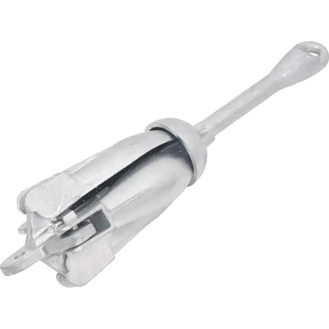 Ancla plegable, construcción de hierro fundido, diseño de fácil limpieza, color plata. (1/2)