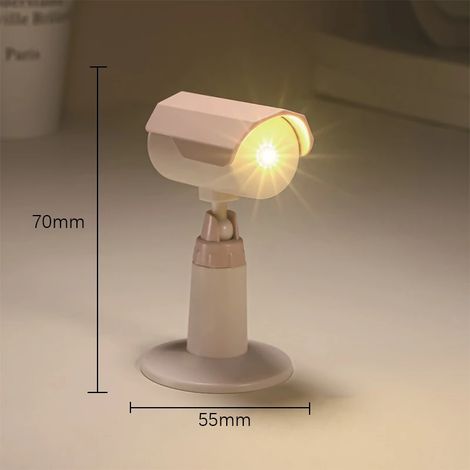 Veilleuse LED miniature rose, lampe de bureau pliable en forme d'appareil photo mignon, décoration de bureau, lampe de lecture (1/5)
