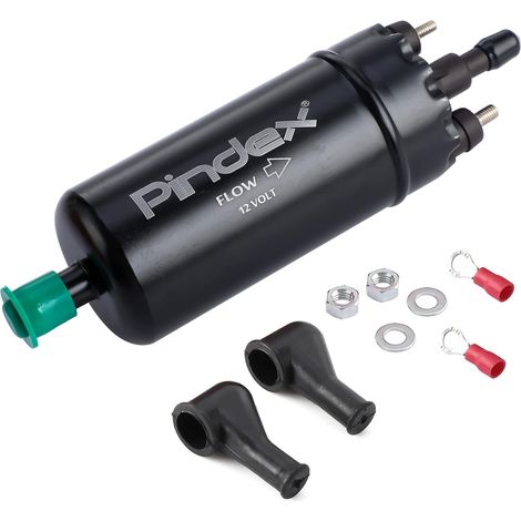 Pompe à Carburant Électrique 125PSI Ligne Externe Haute Pression 12V Pompe à Essence pour Essence, Diesel, Transfert d' essence Universelle Remplacement, Noir (1/5)