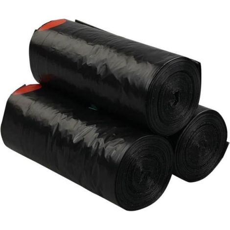 Sacs Poubelle - 20 L - Avec Cordon De Serrage - Noir - 110 Pièces (1/4)
