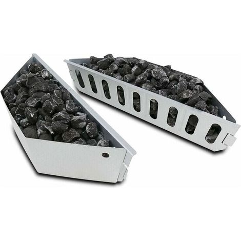 Paniers à Charbon de bois pour Weber 7403, One Touch, Master Touch et tous les autres barbecues à charbon de bois 47 57 67 cm, Char-Basket pour Chaleur directe et Indirecte, Lot de 2 (1/4)