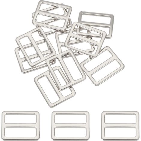 Boucle Métallique 25mm, 10 Pcs Boucle Coulissante en Alliage de Zinc pour Sangles de Sac, Ceinture, Collier, Harnais et Sac À Dos pour Chien, Argent (1/5)