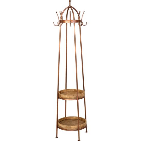 Perchero de madera marrón 50x50x186h cm