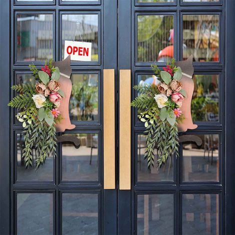 Assiettes En Bois Chat - Guirlande Décorative Pour Intérieur Et Extérieur - Fleurs Artificielles Réalistes - Diamètre 40 Cm - Lot De 1 (1/5)