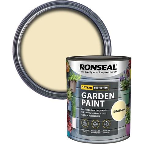 Ronseal Garden Paint Elderflower 750ml RSLGPEF750