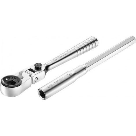 Facom – Cliquet à manche 1/4'' – Acier chrome vanadium – Tête flexible – Pour espaces confinés – Vissage rapide en série