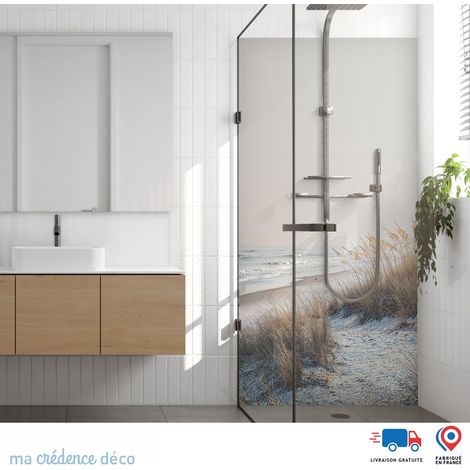 Panneau de douche : Entre dunes et mer - Alu composite - 90 - 245 (1/3)