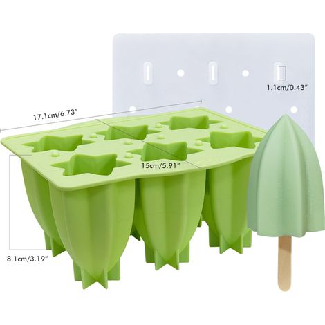 Silikon-Eisform mit 6 Mulden und Deckel, DIY-Eisform, Eisform (1/3)