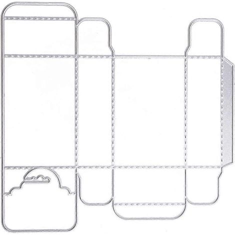 Crochet Métal 3D pour Boîte Cadeau - Matrice de Découpe, Gabarit DIY et Outil de Gaufrage pour Scrapbooking Cartes Papier (1/4)