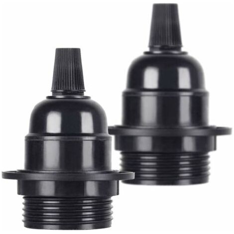 Pièce/colis vis Douille ES E27 Suspension en bakélite noire (1/3)