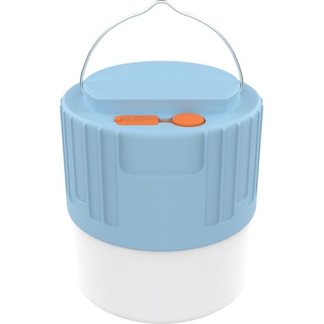 Lanterne de camping rechargeable - Éclairage extérieur à piles - Lampe LED rechargeable - Bleue - Étanche IPX4 (1/5)