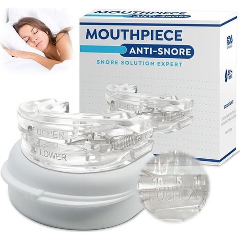 Gouttière Anti-Ronflement avec Boîte, Orthèse Buccale pour Réduction du Ronflement et Meilleur Sommeil
