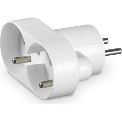 Multiprise - 2 Prises Françaises Avec Mise À La Terre - 230 V - 16 A - IP20 - Blanc - Intérieur