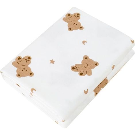 Couverture bébé couverture Nouveau - né mignon ours motif coton couverture mince nouveau - né couverture souple 85x85cm (1/5)