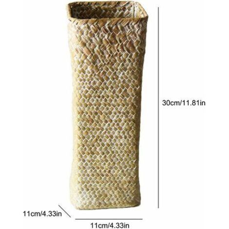 Vaso di fiori in rattan - Cesto di fiori in bambù - Vaso decorativo - Grande vaso di fiori per l'arredamento della casa (1/4)