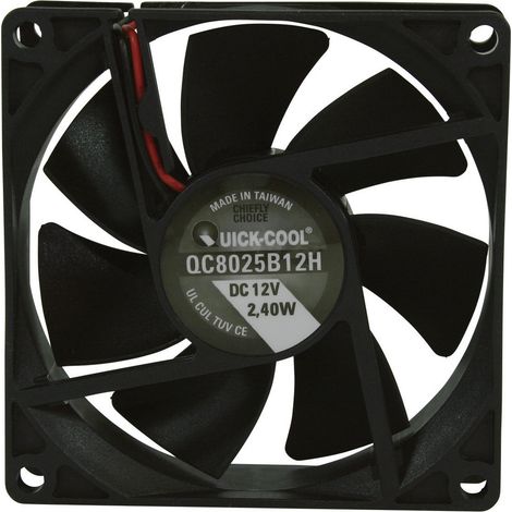 QuickCool QC8025B12H Axiallüfter 12 V/DC 67.96 m³/h (L x B x H) 80 x 80 x 25 mm (1/2)