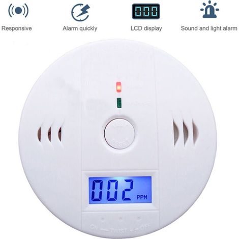 Carbon Monoxide Alarm Detector,CO Alarm Detector,With Sound and Light Prompt,With LCD Display Voice Warning (1/5)