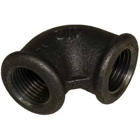 Universeel - coude vv 90 - 1/2" noir - 9012n000